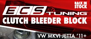 VW MKVI Jetta ECS Clutch Bleeder Block