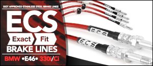 BMW E46 330i/Ci ECS Exact-Fit Stainless Brake Lines