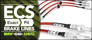BMW E46 328i/Ci ECS Exact-Fit Stainless Brake Lines