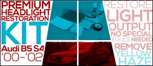 Audi B5 S4 Premium Headlight Lens Restoration Kit