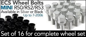 MINI 7-2006 Wheel Bolts Set of Sixteen