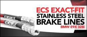 BMW E9X 328i ECS Exact-Fit Stainless Brake Lines