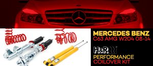 Mercedes Benz W204 C63 AMG H&R Performance Coilover Kit