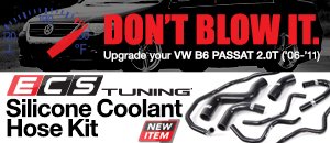 VW B6 Passat 2.0T ECS Silicone Hose Kit