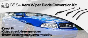 Audi B5 S4 Aero Wiper Blade Conversion Kit