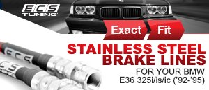 BMW E36 325i/is/ic ECS Tuning Exact-Fit Brake Lines