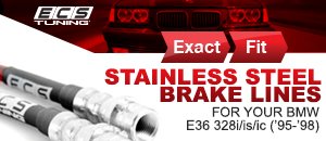 BMW E36 328i/is/ic ECS Tuning Exact-Fit Brake Lines