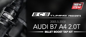 Audi B7 A4 2.0T ECS Tuning Billet Boost Tap Kit