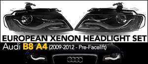 Audi B8 A4 European Xenon Headlight Set