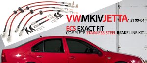 VW MKIV Jetta 1.8T ECS Exact Fit Brake Line Kit