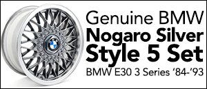 BMW E30 3 Series Nogaro Silver Style 5 Wheels