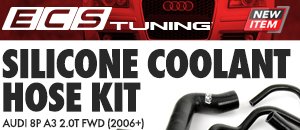 Audi 8P A3 2.0T ECS 8-Piece Coolant Silicone Hose Kit