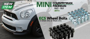 MINI R60-R61 20 Silver or Black Zinc Wheel Bolts