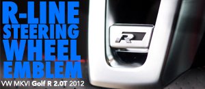 VW MKVI Golf R R-Line Steering Wheel Emblem