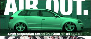 Audi 8P A3 Airlift Suspension Kits