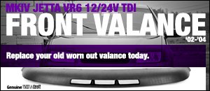 MKIV Jetta VR6 12/24V TDI Front Valance