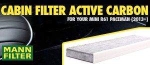 MINI R61 Paceman MANN Active Carbon Cabin Filter