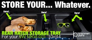 Volkswagen MKVI GTI Rear Hatch Storage Tray