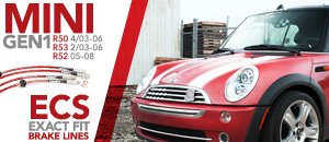 MINI Gen1 ECS Exact-Fit Stainless Steel Brake Lines