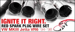 Red Ignition Wire Set VW MKIII Jetta VR6
