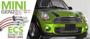 MINI Gen2 ECS Exact-Fit Stainless Steel Brake Lines