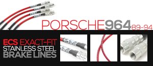 Porsche 964 911 ECS Exact-Fit Brake Lines