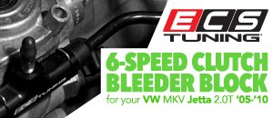 VW MKV Jetta 2.0T ECS 6-Speed Clutch Bleeder Block