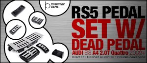 RS5 Brushed Aluminum Pedal Set from Bremmen