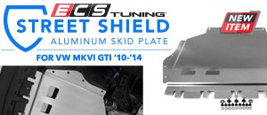 VW MKVI GTI ECS Street Shield Aluminum Skid Plate