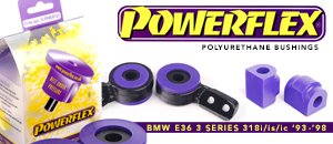 BMW E36 3 Series 318 Powerflex Polyurethane Bushings