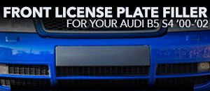 Audi B5 S4 Front Bumper License Plate Filler
