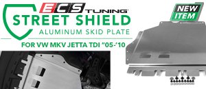 ECS MKV Jetta TDI Street Shield Aluminum Skid Plate Kit