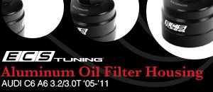 Audi C6 A6 3.2/3.0T ECS Aluminum Oil Filter Housing