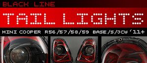 MINI Cooper R56/R57/R58/R59 Black Line Taillights