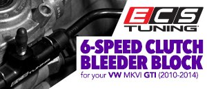 VW MKVI GTI ECS 6-Speed Clutch Bleeder Block