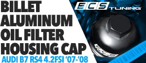 Audi B7 RS4 ECS Billet Aluminum Oil Filter Housing Cap