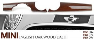 MINI Cooper R55 R56 R57 English Oak Wood Dash Kit