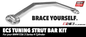 BMW E36 3 Series 4 Cylinder ECS Strut Bar Kit