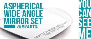 VW MKVI Jetta Aspherical Wide Angle Mirror Set