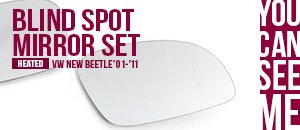 VW New Beetle Blind Spot Mirrors &ndash; Heated