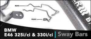 BMW E46 325i/ci & 330i/ci H&R Sway Bars