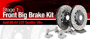 Audi B8 A4 2.0T Quattro Stage 1 Front Brake Kit