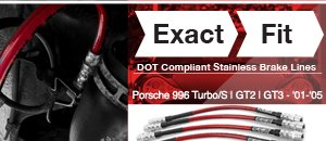 Porsche 996 Exact-Fit Stainless Steel Brake Lines