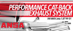 VW MKIV Jetta 1.8T Performance Cat-Back Exhaust System