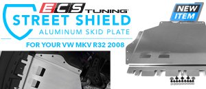 VW MKV R32 ECS Street Shield Aluminum Skid Plate Kit