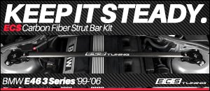 BMW E46 non M ECS Carbon Fiber Strut Bar Kit