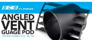 VW MKV Rabbit 2.5L Angled Vent Gauge Pod