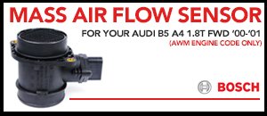 Audi B5 A4 1.8T FWD AWM Bosch Mass Air Flow Sensor