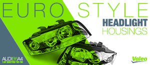 Audi B6 A4 1.8T Euro Style Halogen Headlight Housings