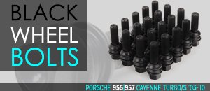 Porsche 955/957 Cayenne Turbo/S Black Wheel Bolts